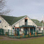 Photo of the sports pavilion in St. Georges Park, Rayleigh, Essex